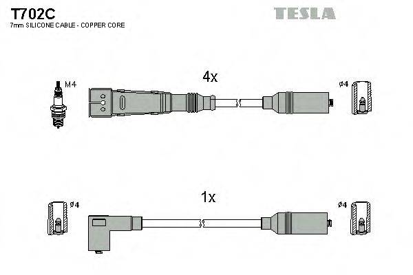 TESLA T702C Комплект дротів запалення