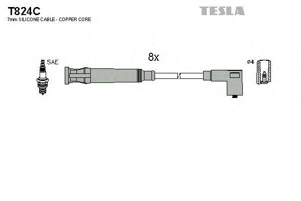 TESLA T824C Комплект дротів запалення