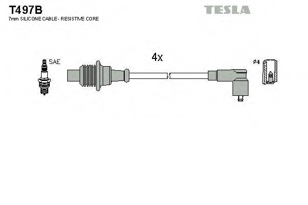 TESLA T497B Комплект дротів запалення