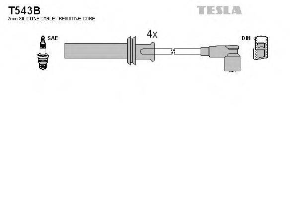 Комплект дротів запалення TESLA T543B