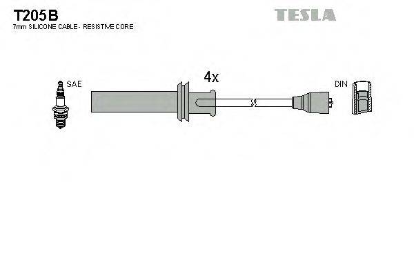 TESLA T205B Комплект дротів запалення