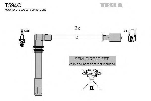 TESLA T594C Комплект дротів запалення