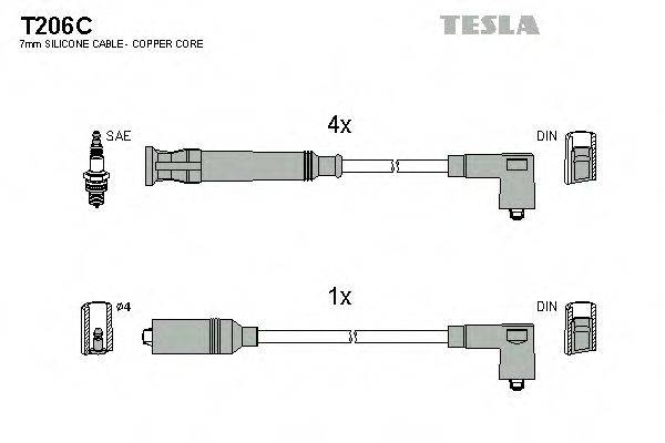 TESLA T206C Комплект дротів запалення