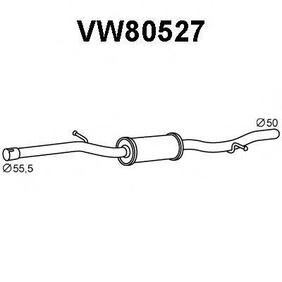 Середній глушник вихлопних газів VENEPORTE VW80527