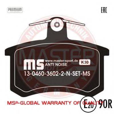 Комплект гальмівних колодок, дискове гальмо MASTER-SPORT 13046036022N-SET-MS
