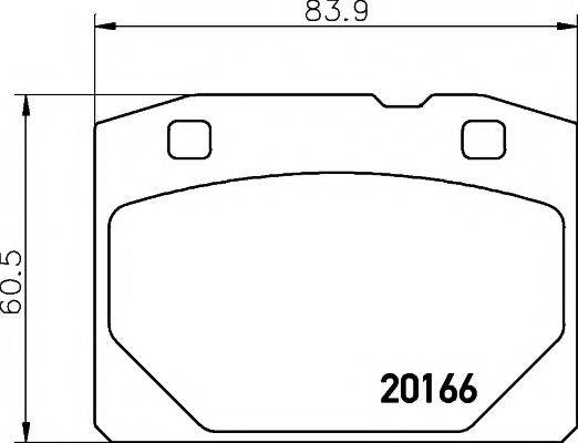 Комплект гальмівних колодок, дискове гальмо TEXTAR 2016603