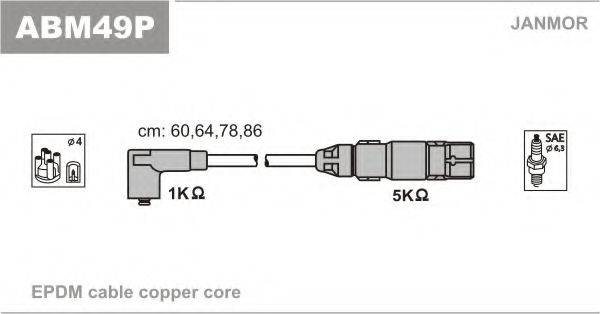 JANMOR ABM49P Комплект дротів запалення