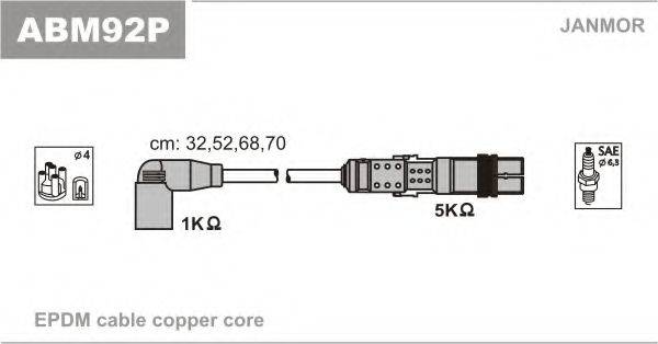 JANMOR ABM92P Комплект дротів запалення