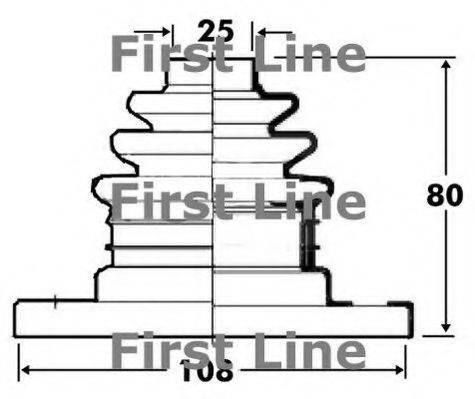 Пильовик, приводний вал FIRST LINE FCB2810