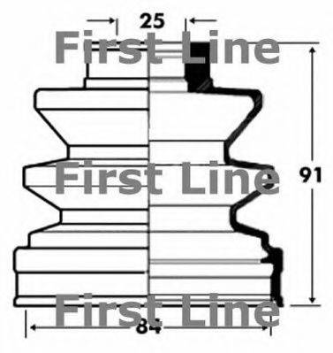 Пильовик, приводний вал FIRST LINE FCB2828