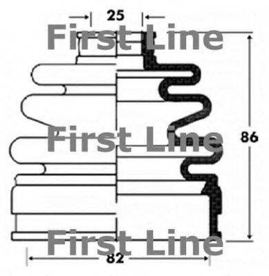 FIRST LINE FCB2834 Пильовик, приводний вал