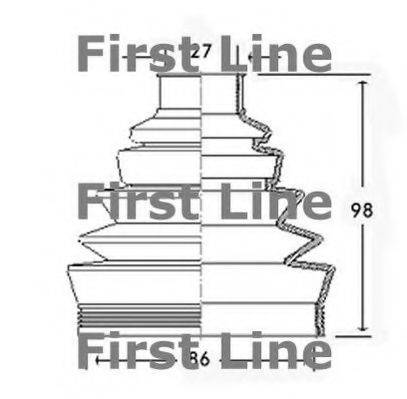 Пильовик, приводний вал FIRST LINE FCB2304