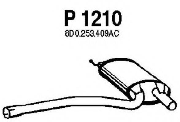 Середній глушник вихлопних газів FENNO P1210
