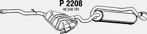 FENNO P2208 Глушник вихлопних газів кінцевий