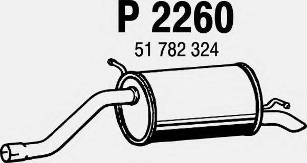 FENNO P2260 Глушник вихлопних газів кінцевий