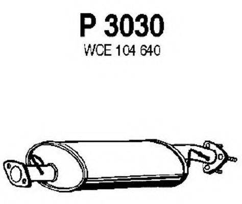 Середній глушник вихлопних газів FENNO P3030