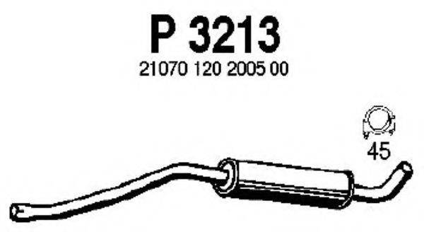 Середній глушник вихлопних газів FENNO P3213