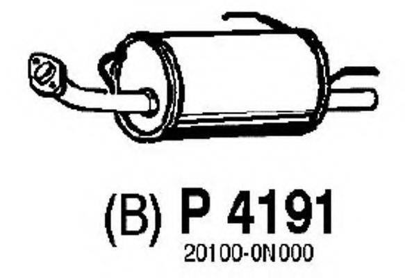 Глушник вихлопних газів кінцевий FENNO P4191