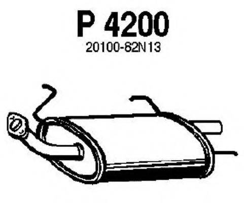 Глушник вихлопних газів кінцевий FENNO P4200