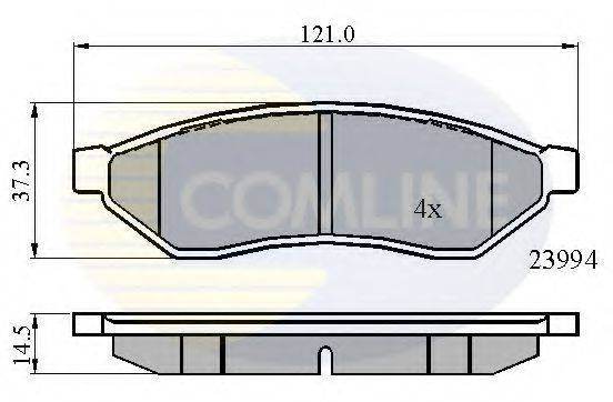 Комплект гальмівних колодок, дискове гальмо COMLINE CBP01190
