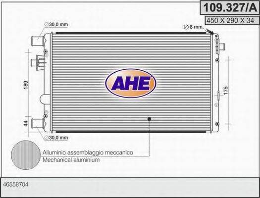 Радіатор, охолодження двигуна AHE 109.327/A