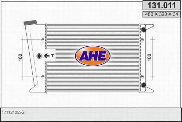 Радіатор, охолодження двигуна AHE 131.011