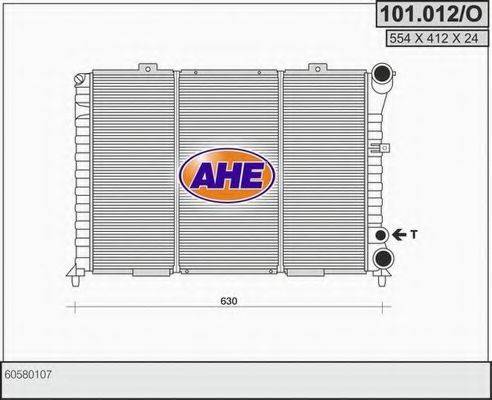 Радіатор, охолодження двигуна AHE 101.012/O