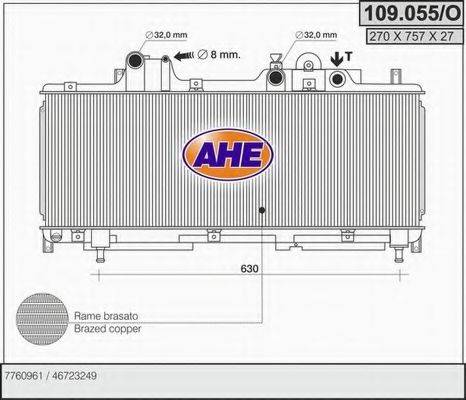 Радіатор, охолодження двигуна AHE 109.055/O
