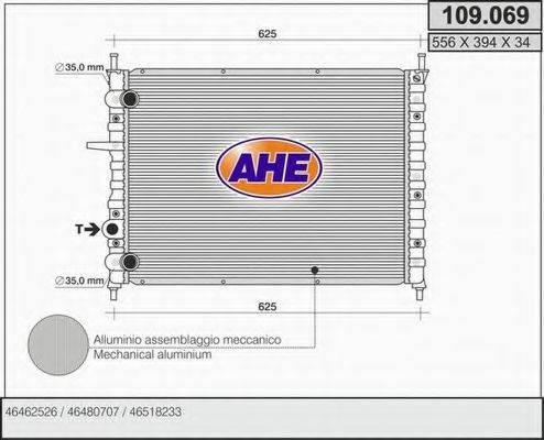 Радіатор, охолодження двигуна AHE 109.069