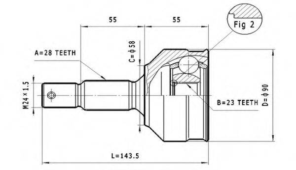 STATIM C111 Шарнірний комплект, приводний вал