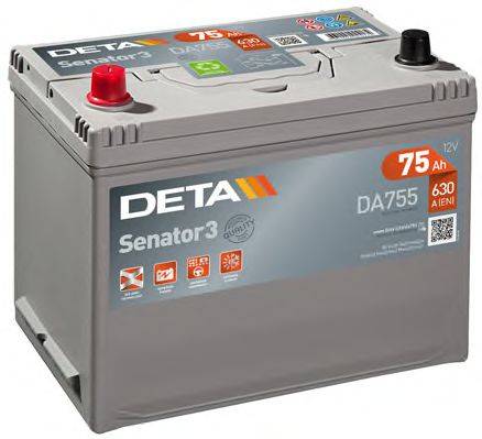 Стартерна акумуляторна батарея; Стартерна акумуляторна батарея DETA DA755