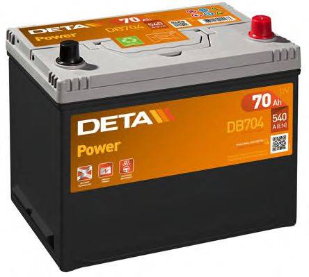 Стартерна акумуляторна батарея; Стартерна акумуляторна батарея DETA DB704