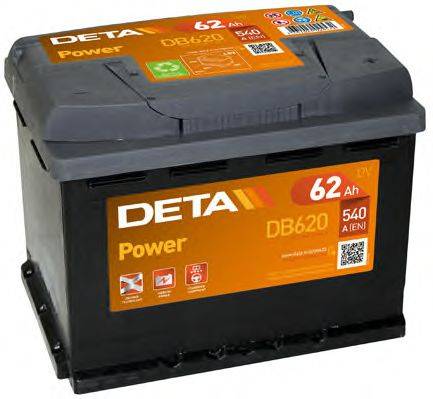 Стартерна акумуляторна батарея; Стартерна акумуляторна батарея DETA DB620