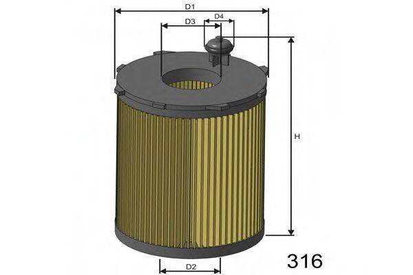 MISFAT L104 Масляний фільтр