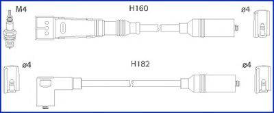 HITACHI 134716 Комплект дротів запалення