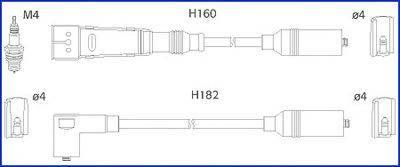 HITACHI 134717 Комплект дротів запалення