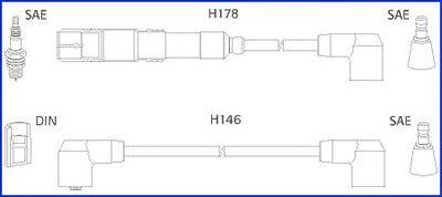 HITACHI 134756 Комплект дротів запалення