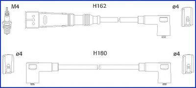 HITACHI 134784 Комплект дротів запалення