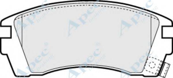 Комплект гальмівних колодок, дискове гальмо APEC BRAKING PAD808