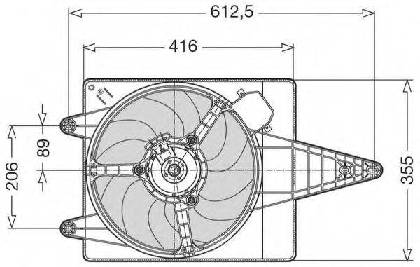 Вентилятор, охолодження двигуна CTR 1209503