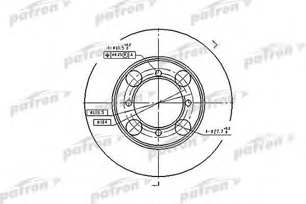 гальмівний диск PATRON PBD1428