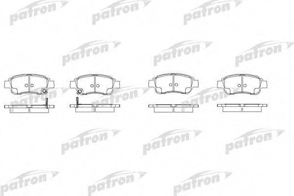 Комплект гальмівних колодок, дискове гальмо PATRON PBP1368