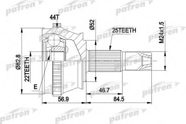 PATRON PCV1210 Шарнірний комплект, приводний вал