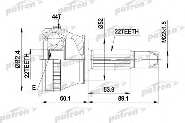 PATRON PCV1232 Шарнірний комплект, приводний вал