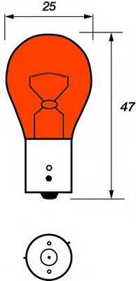 Лампа розжарювання, ліхтар покажчика повороту; Лампа розжарювання, додатковий ліхтар сигналу гальмування MOTAQUIP VBU581
