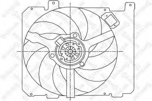 Вентилятор, охолодження двигуна STELLOX 29-99128-SX