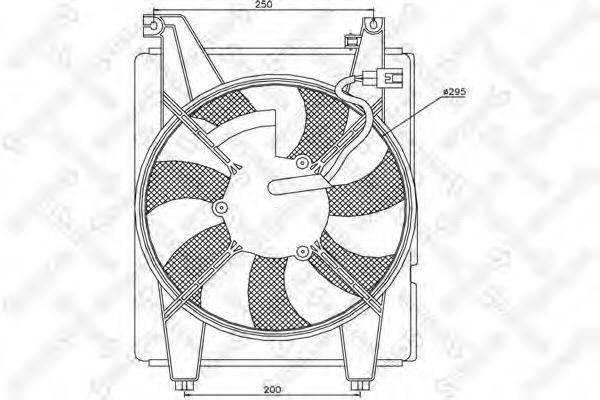 Вентилятор, охолодження двигуна STELLOX 29-99249-SX