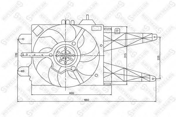 Вентилятор, охолодження двигуна STELLOX 29-99311-SX