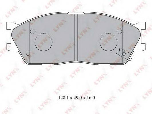 Комплект гальмівних колодок, дискове гальмо LYNXAUTO BD-4416