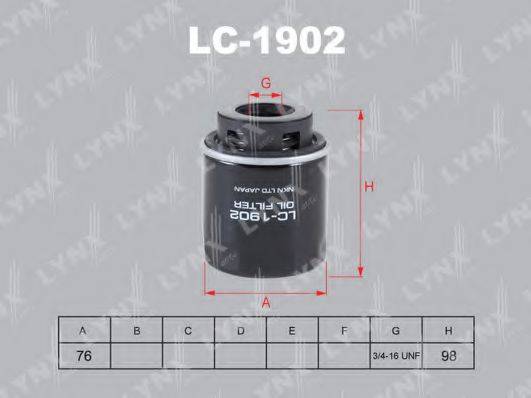 Масляний фільтр LYNXAUTO LC-1902